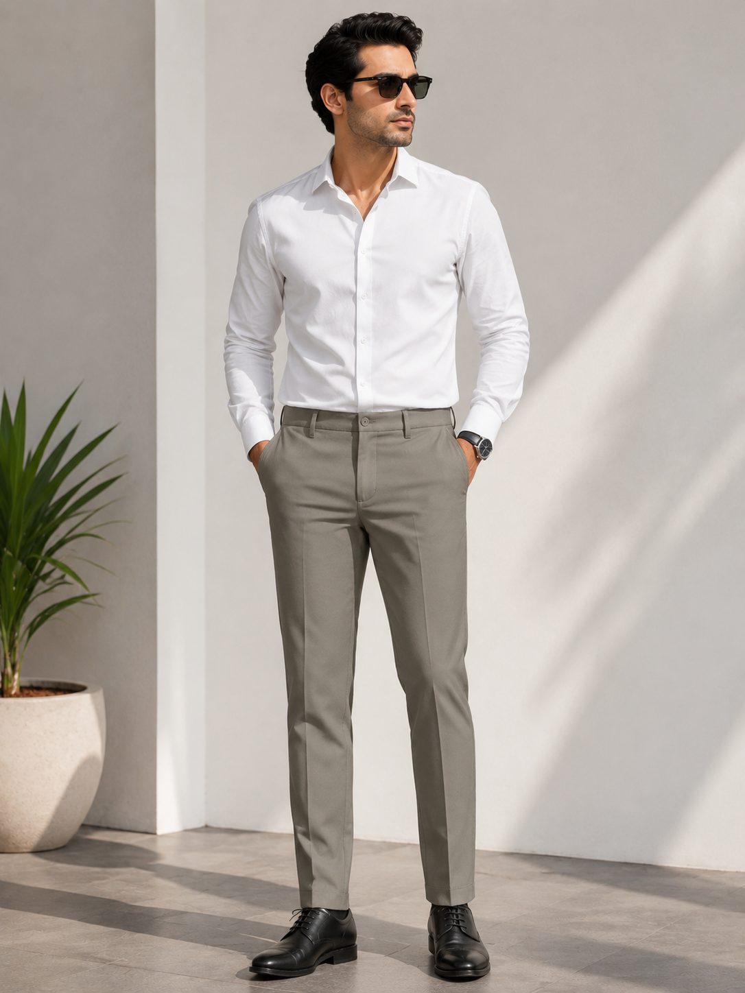Patloon Ventures Mute Green regular pants