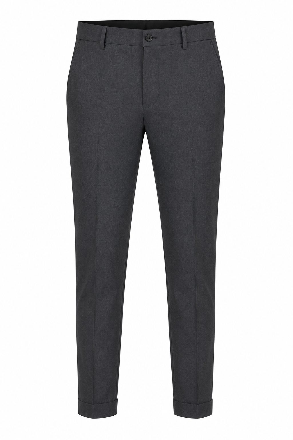 Patloon Jack Williams Medium Grey cotton blend slim fit pants full view