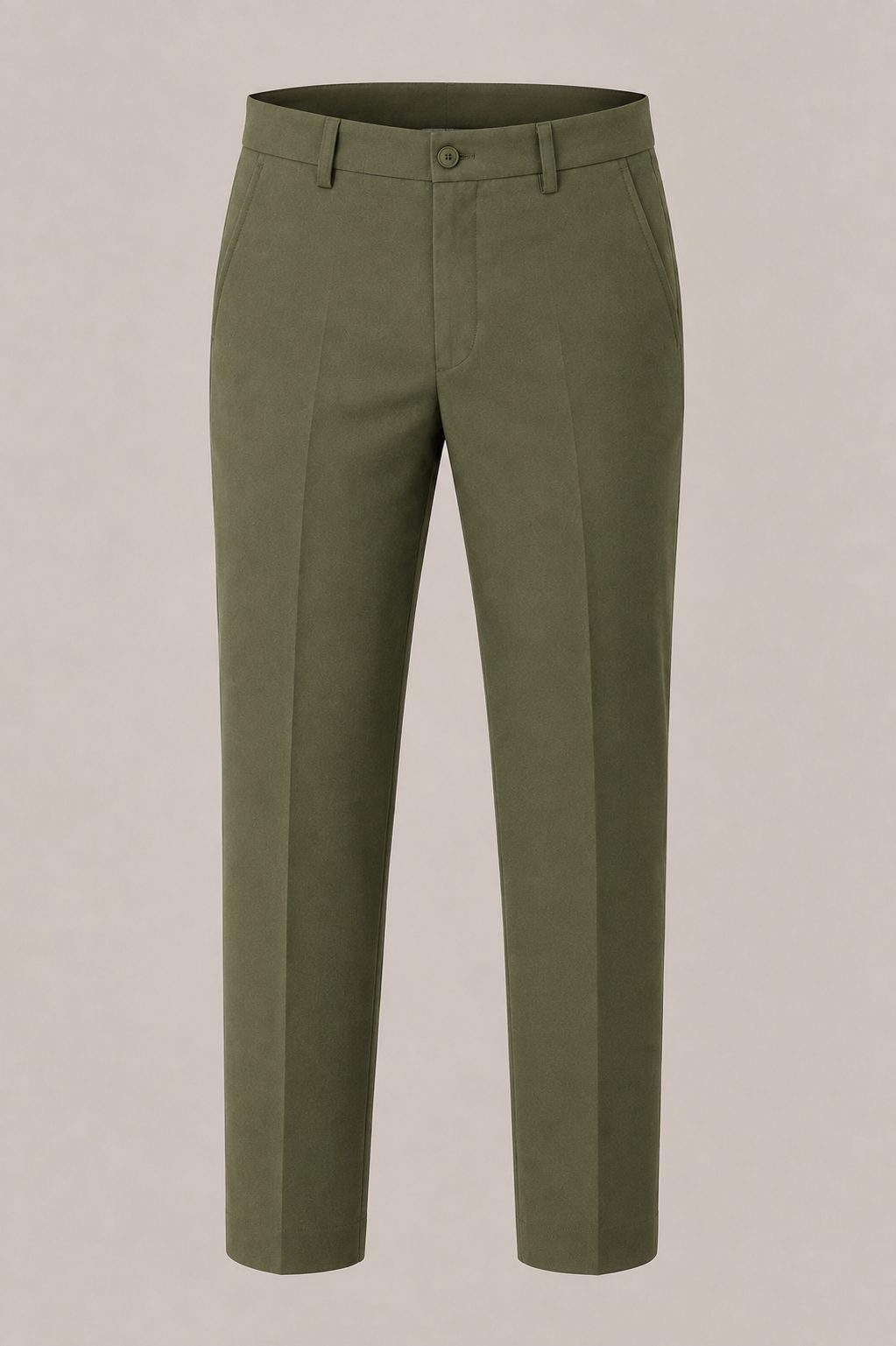 Patloon Jack Williams Moss Green Lycra blend regular fit pants full view