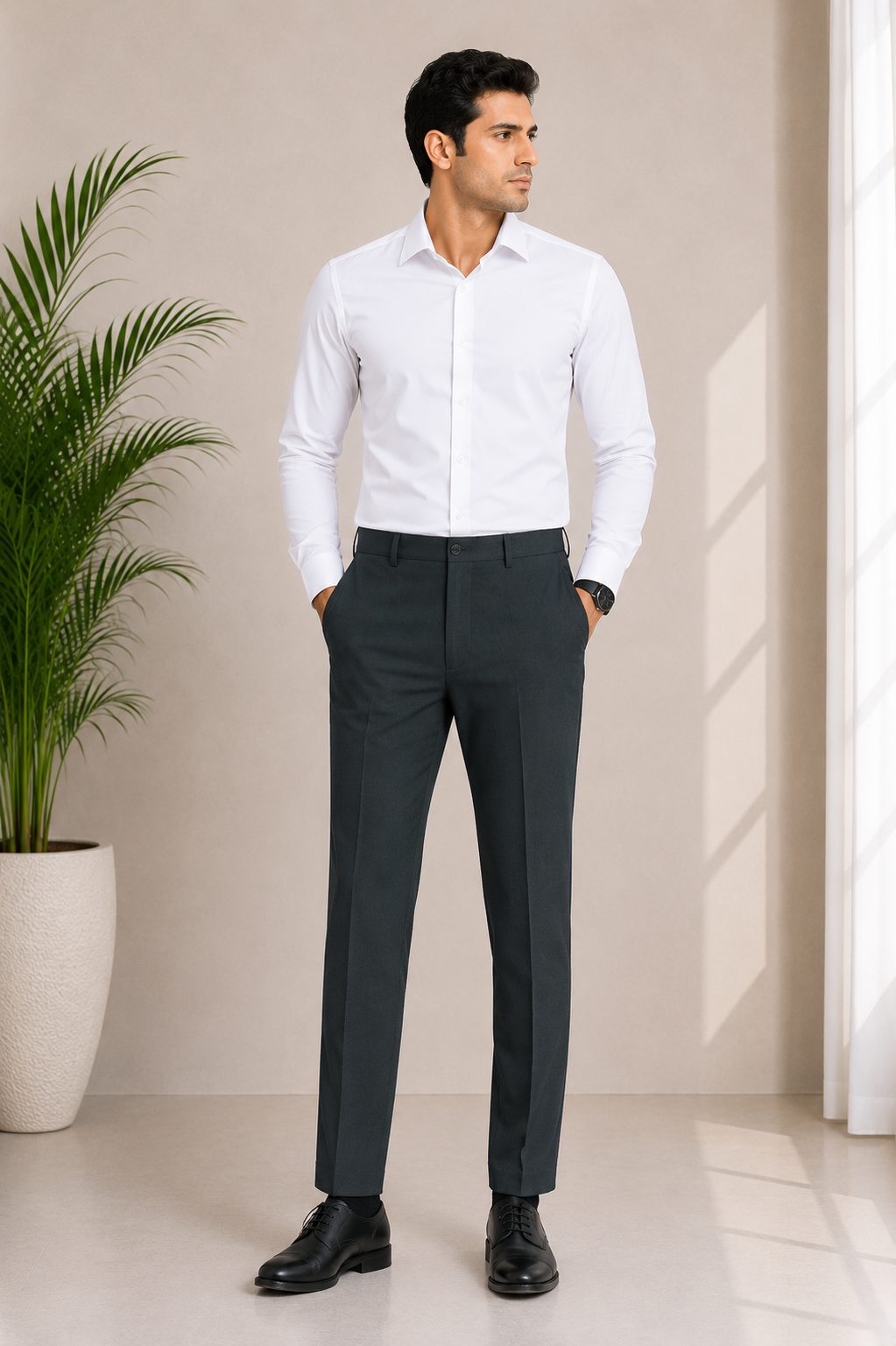 Patloon Ventures Charcoal Grey regular pants