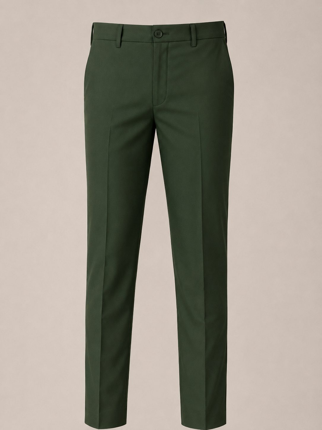 Patloon Jack Williams Woodland Green Lycra blend regular fit pants full view