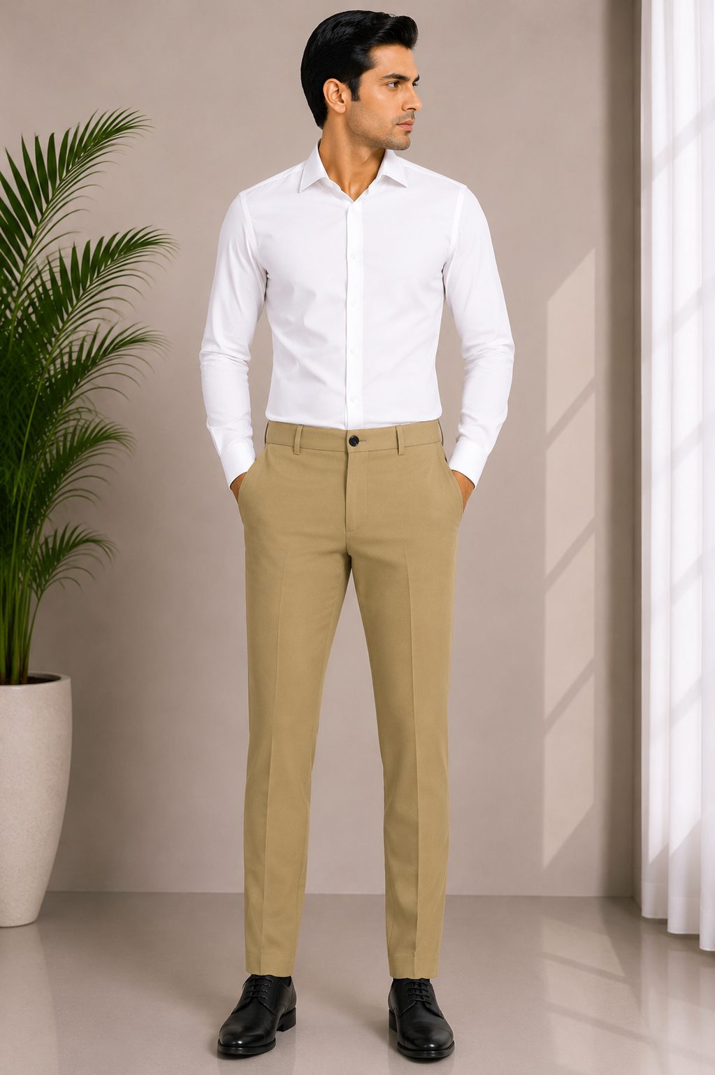 Patloon Ventures Khaki regular pants