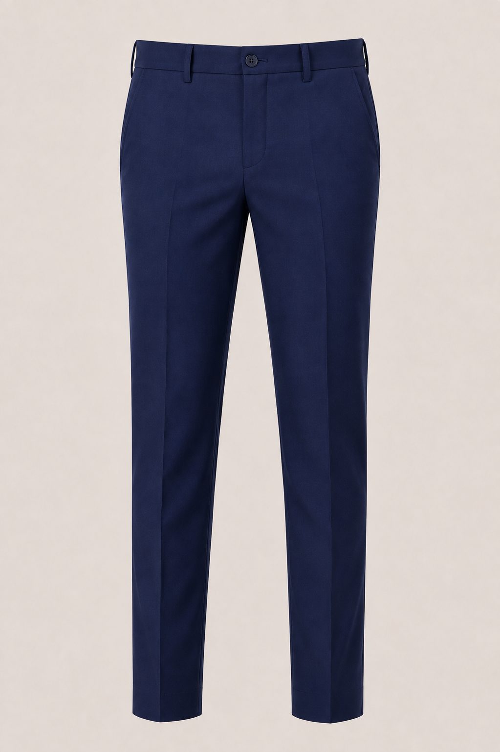 Patloon Jack Williams Navy Blue Lycra blend regular fit pants full view