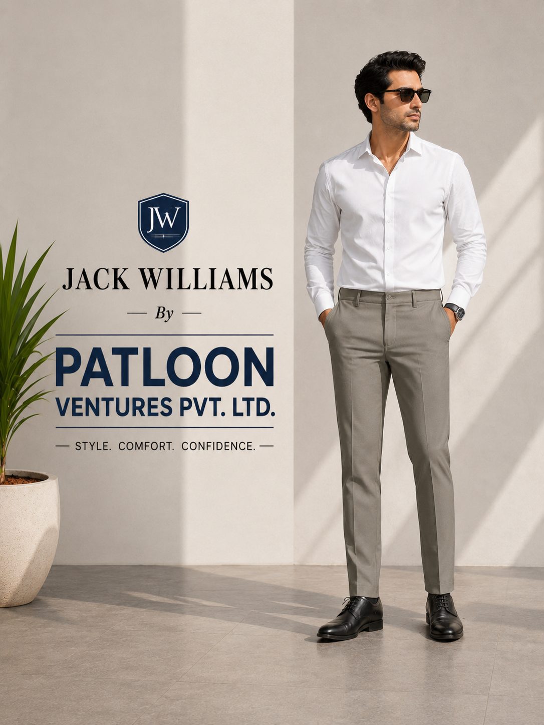 Patloon Ventures Mute Green regular pants detail