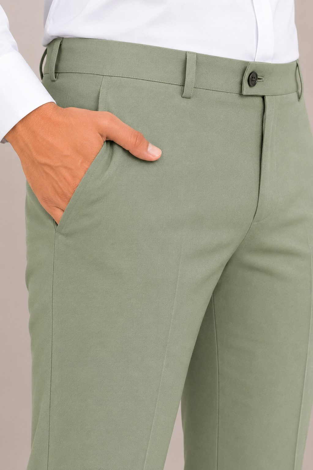 Patloon Ventures Olive Green regular pants pocket