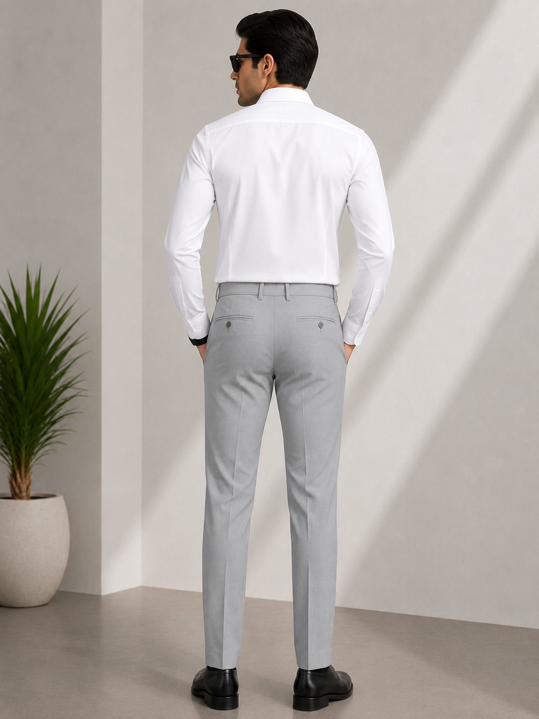 Patloon Ventures Light Grey regular pants back