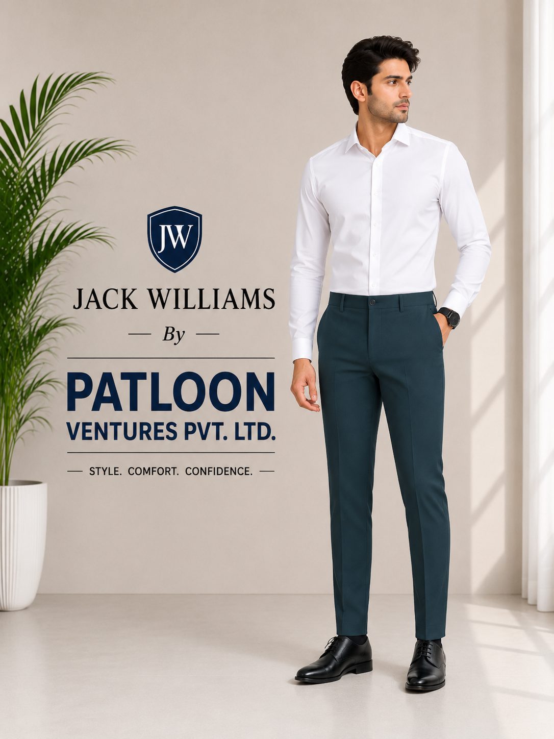 Patloon Ventures Forest Green regular pants detail