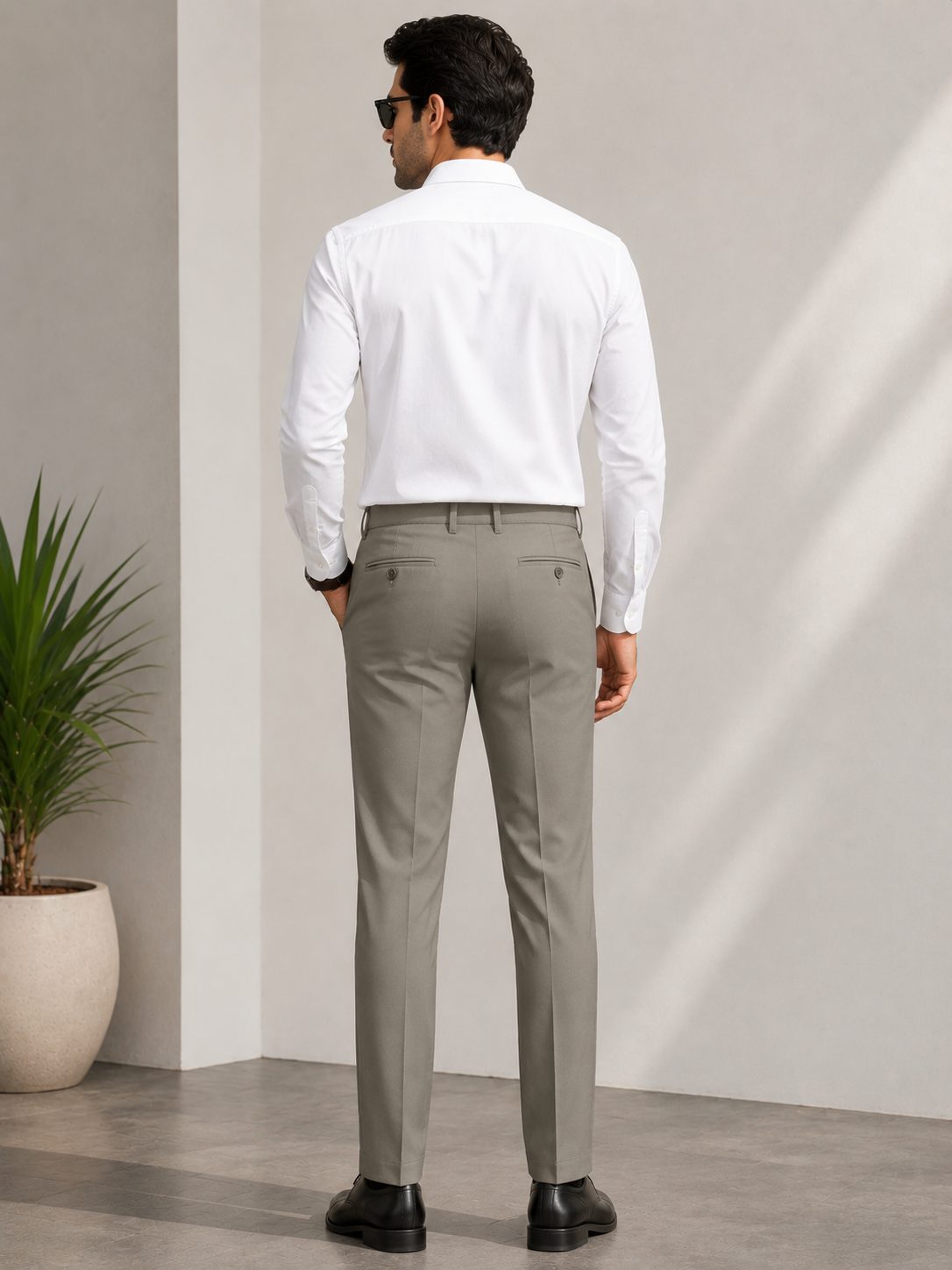 Patloon Ventures Mute Green regular pants back