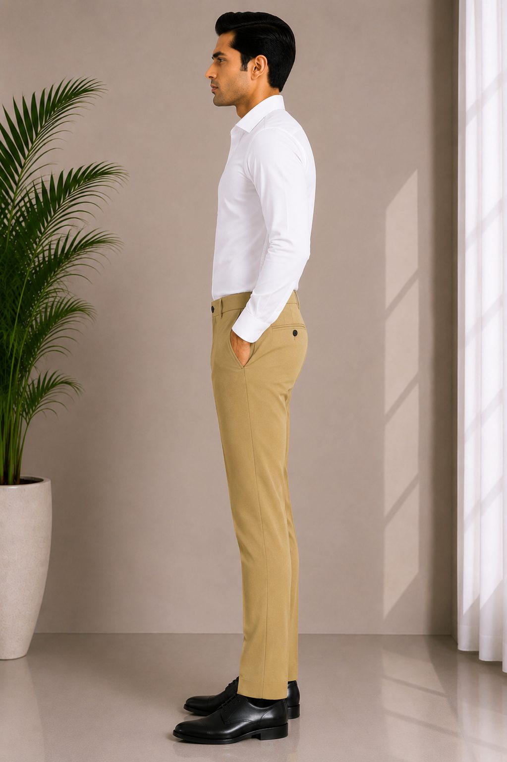 Patloon Ventures Khaki regular pants side