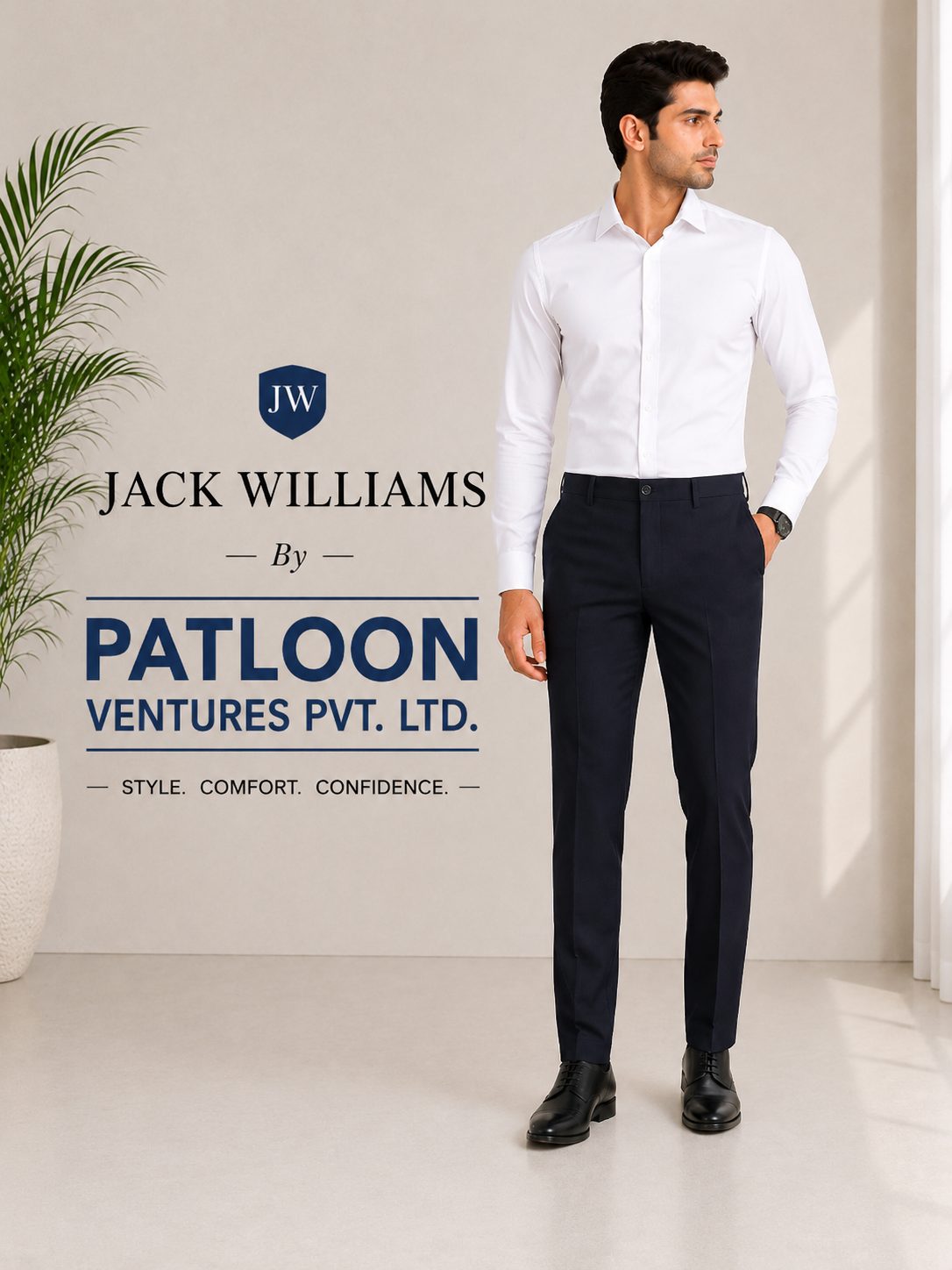 Patloon Ventures Raymond Blue regular pants detail