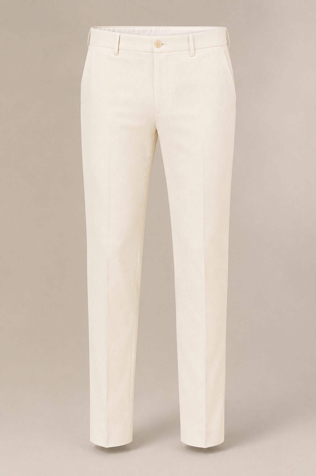 Patloon Jack Williams Beige cotton blend slim fit pants full view