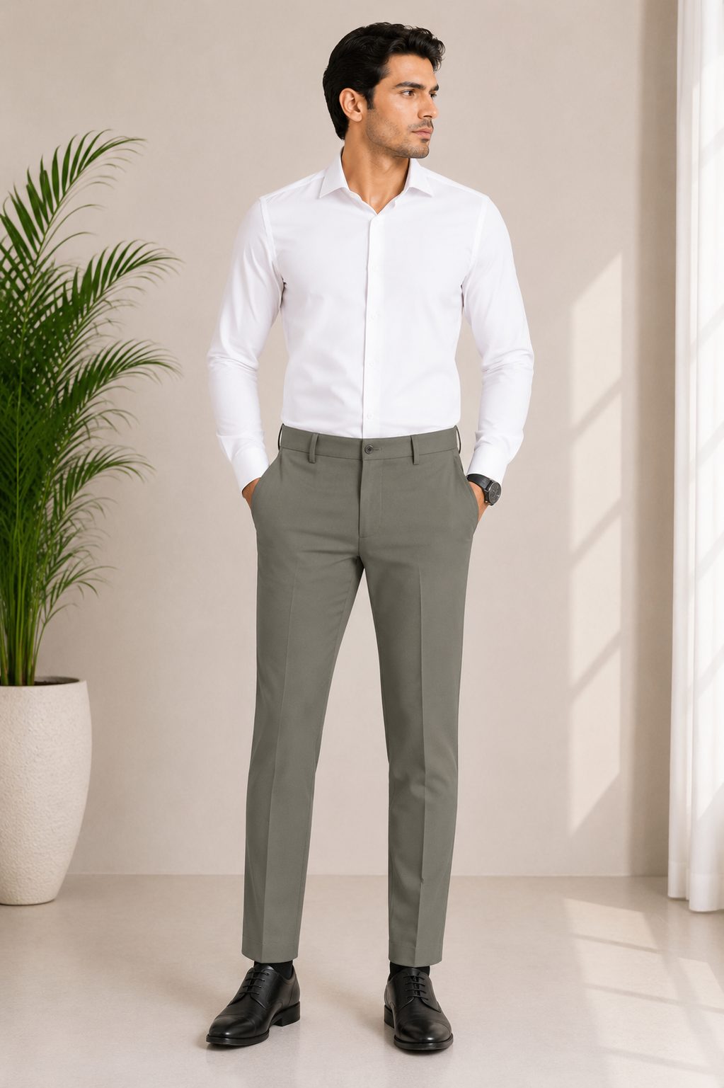 Patloon Ventures Medium Grey regular pants