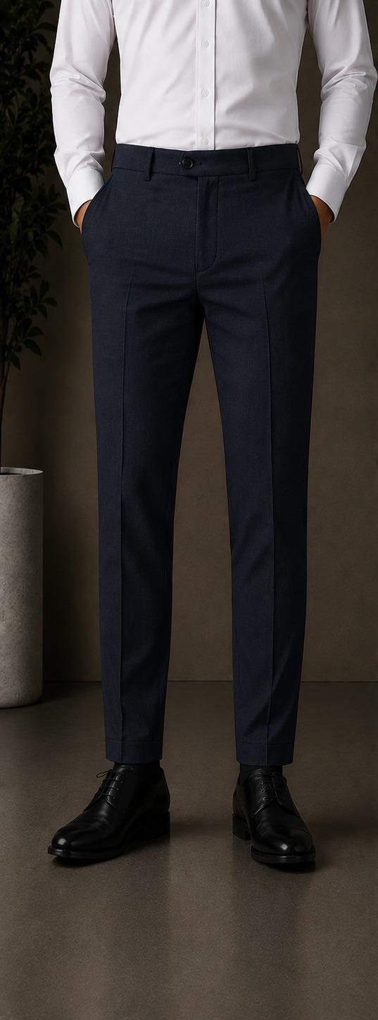 Patloon Jack Williams Raymond Navy cotton blend slim fit pants