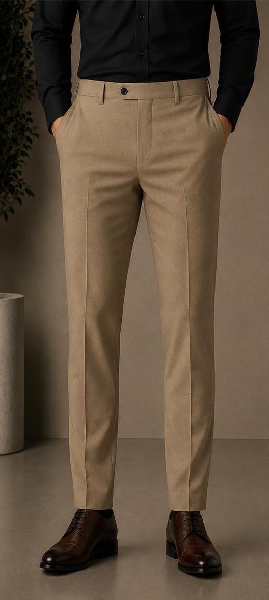 Jack Williams Khaki slim tapered stretch trouser