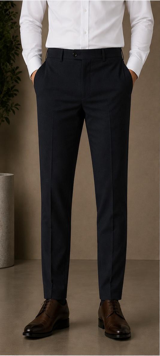 Jack Williams Raymond Blue slim tapered stretch trouser