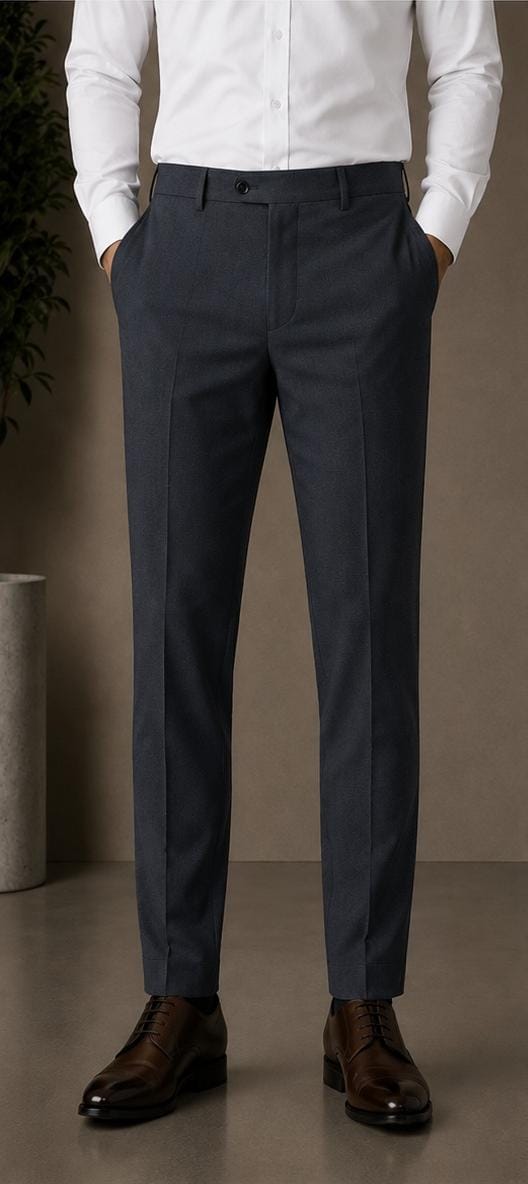 Jack Williams Charcoal Grey slim tapered stretch trouser