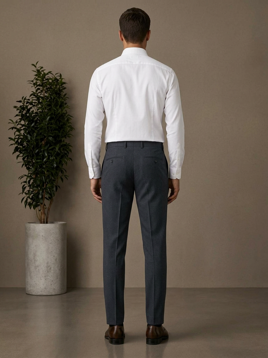Patloon Ventures Charcoal Grey regular pants back