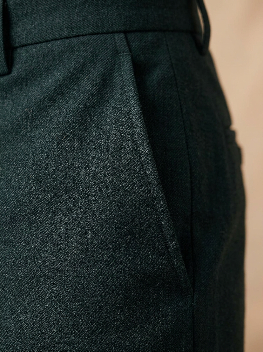 Patloon Ventures Forest Green regular pants pocket