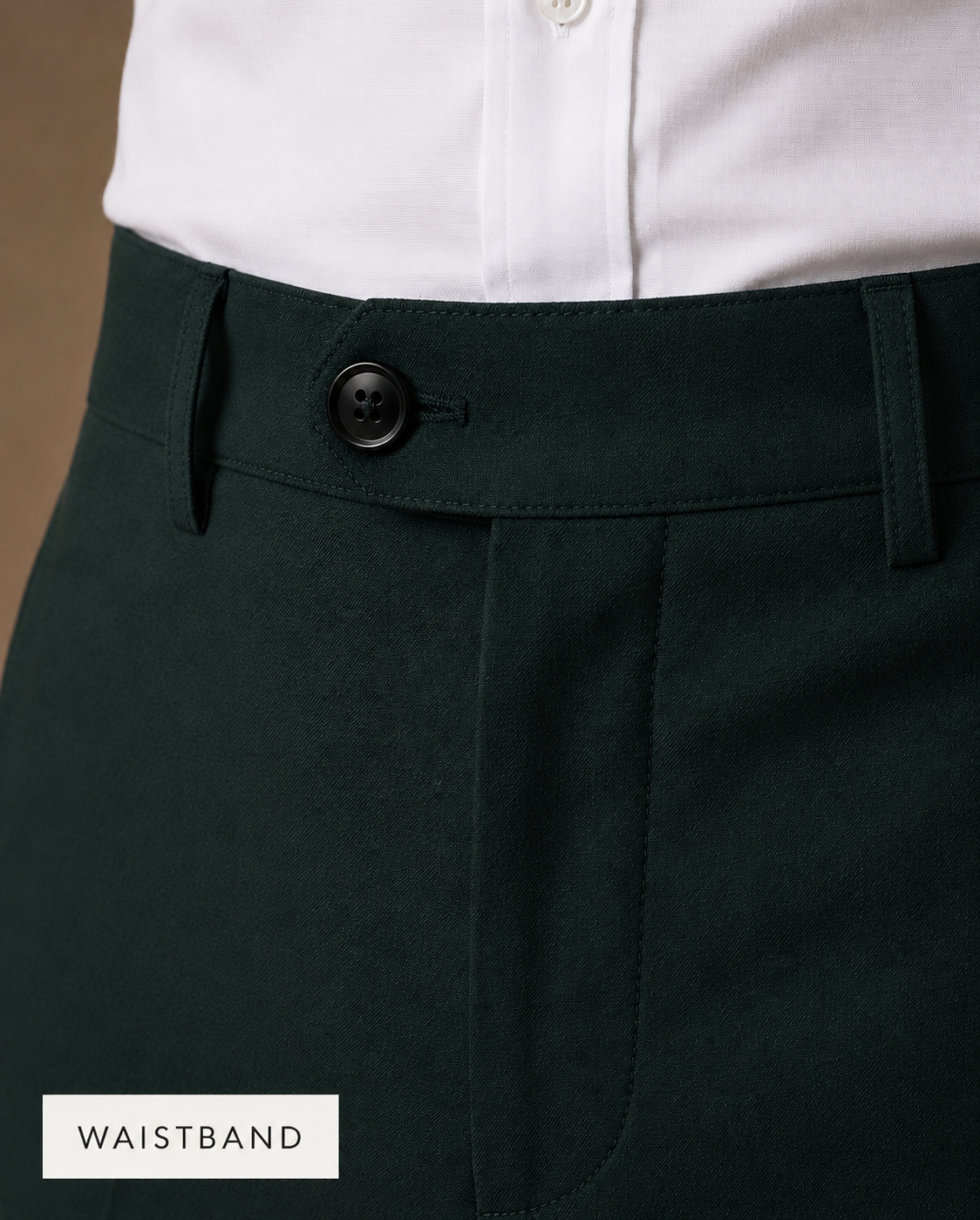 Patloon Ventures Forest Green regular pants waistband