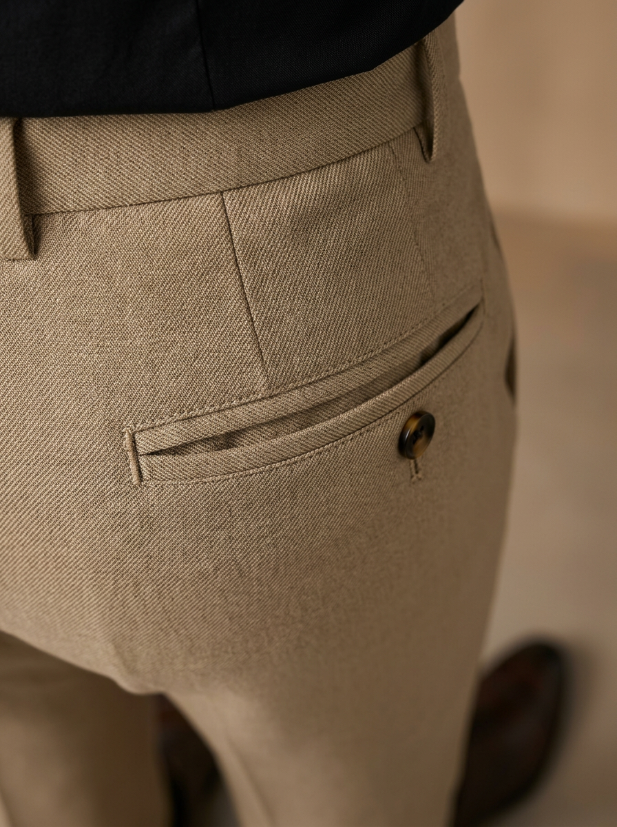 Patloon Ventures Khaki regular pants pocket