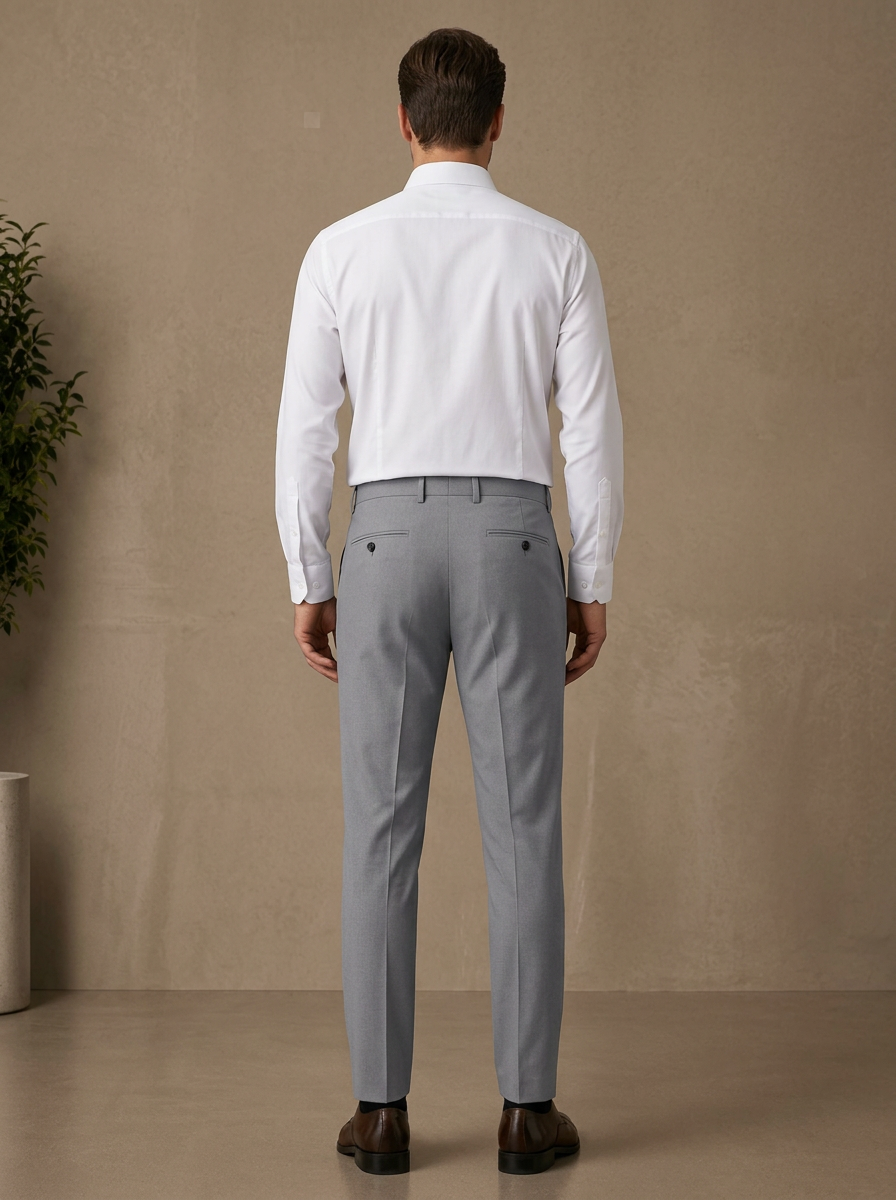 Patloon Ventures Light Grey regular pants back