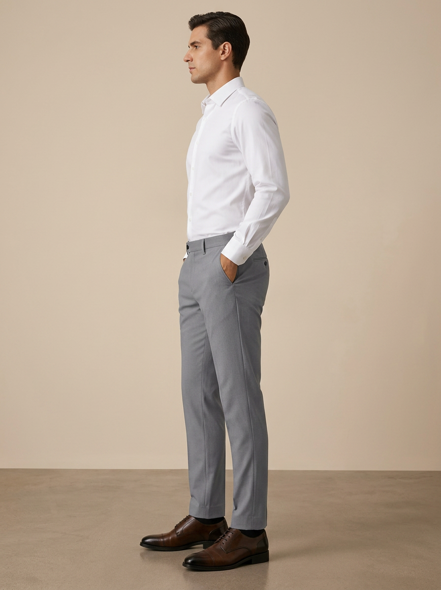 Patloon Ventures Light Grey regular pants side