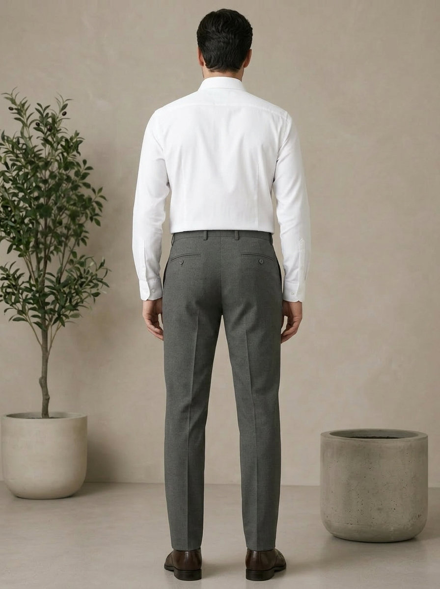 Patloon Ventures Medium Grey regular pants back