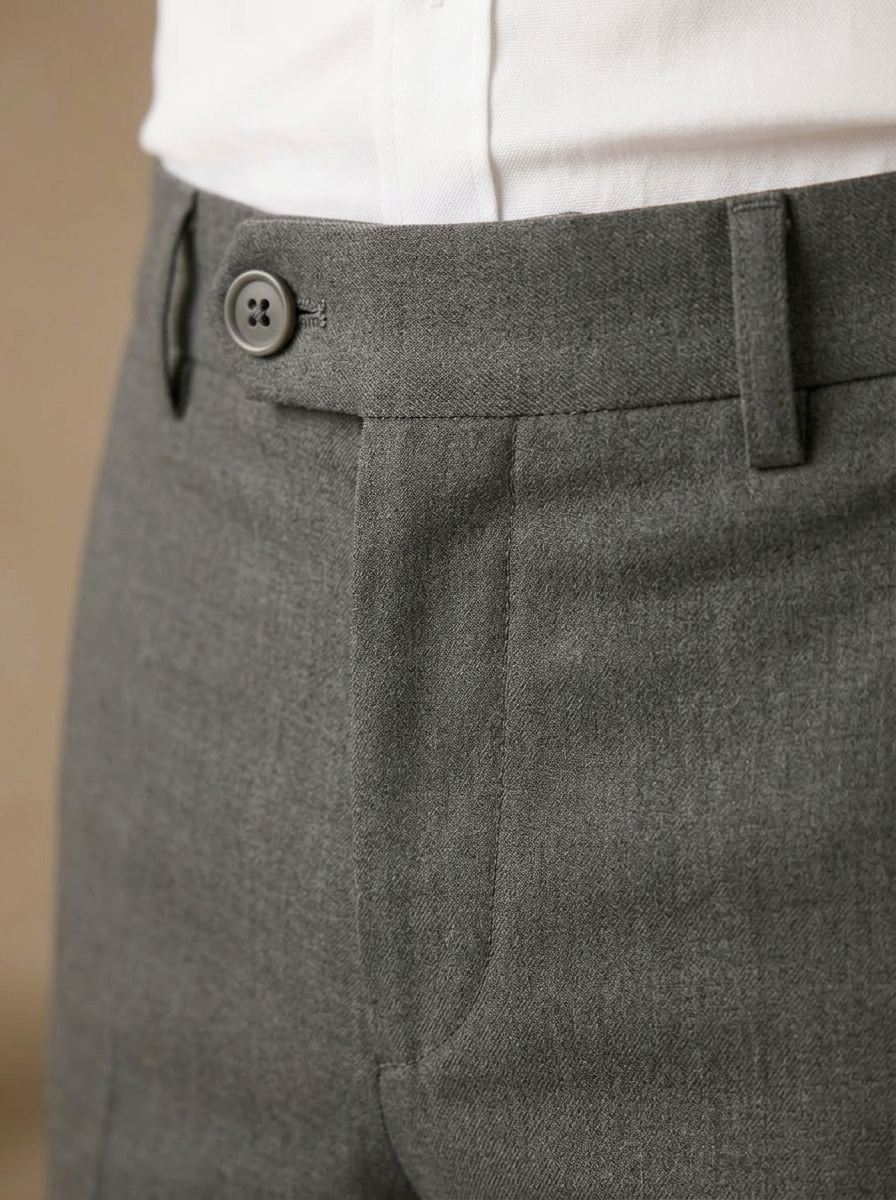 Patloon Ventures Medium Grey regular pants waistband
